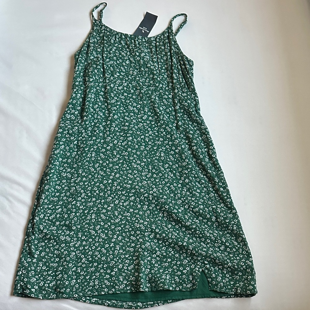 Abercrombie Kids Green Floral Mini Dress
